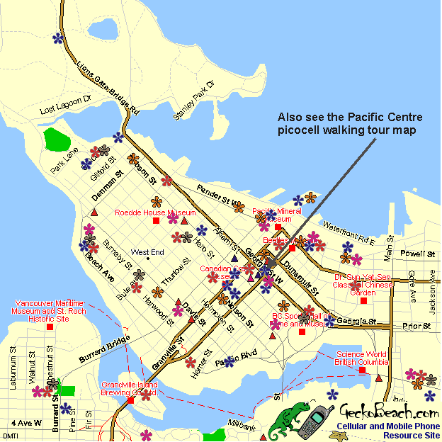 Map Vancouver Downtown